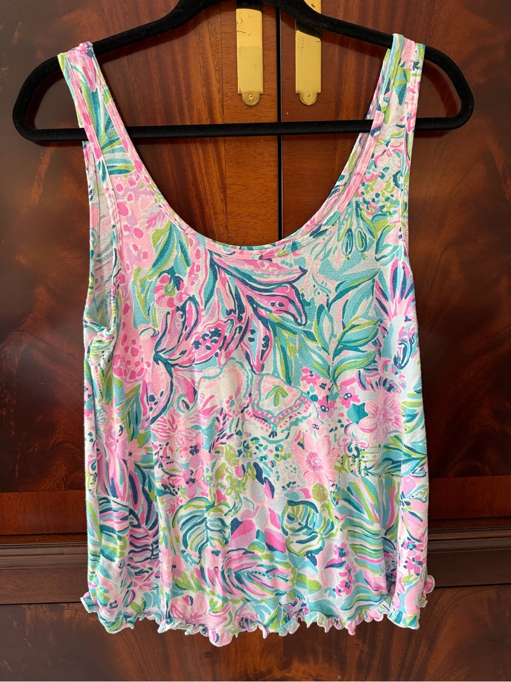 Lilly Pulitzer Lilly’s Favorite Things 3 Pc Pajama Set Tank Shorts Pants M - Picture 3 of 9